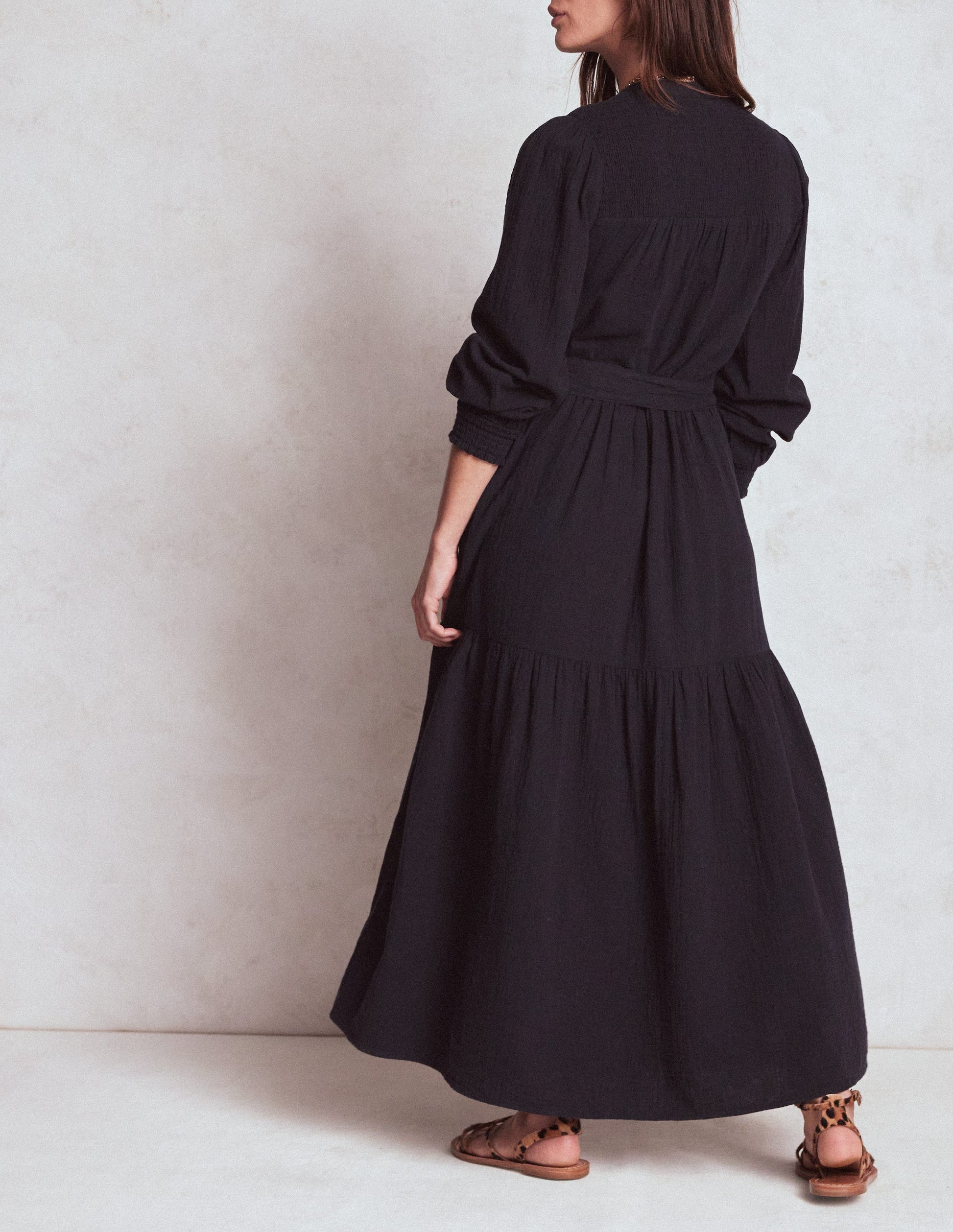 Cecily Doppeltuch-Midikleid-Mitternachtsblau-4