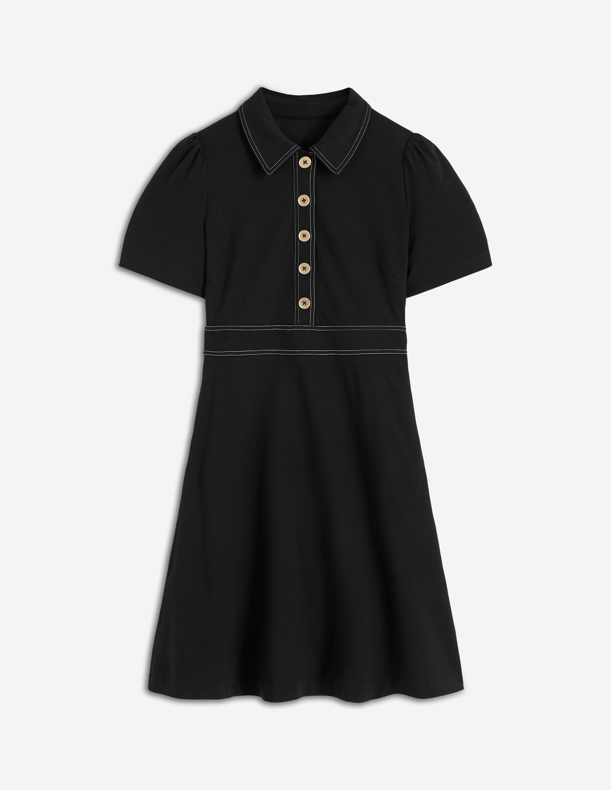 Nicolette Ponte-Hemdblusenkleid-Schwarz-5