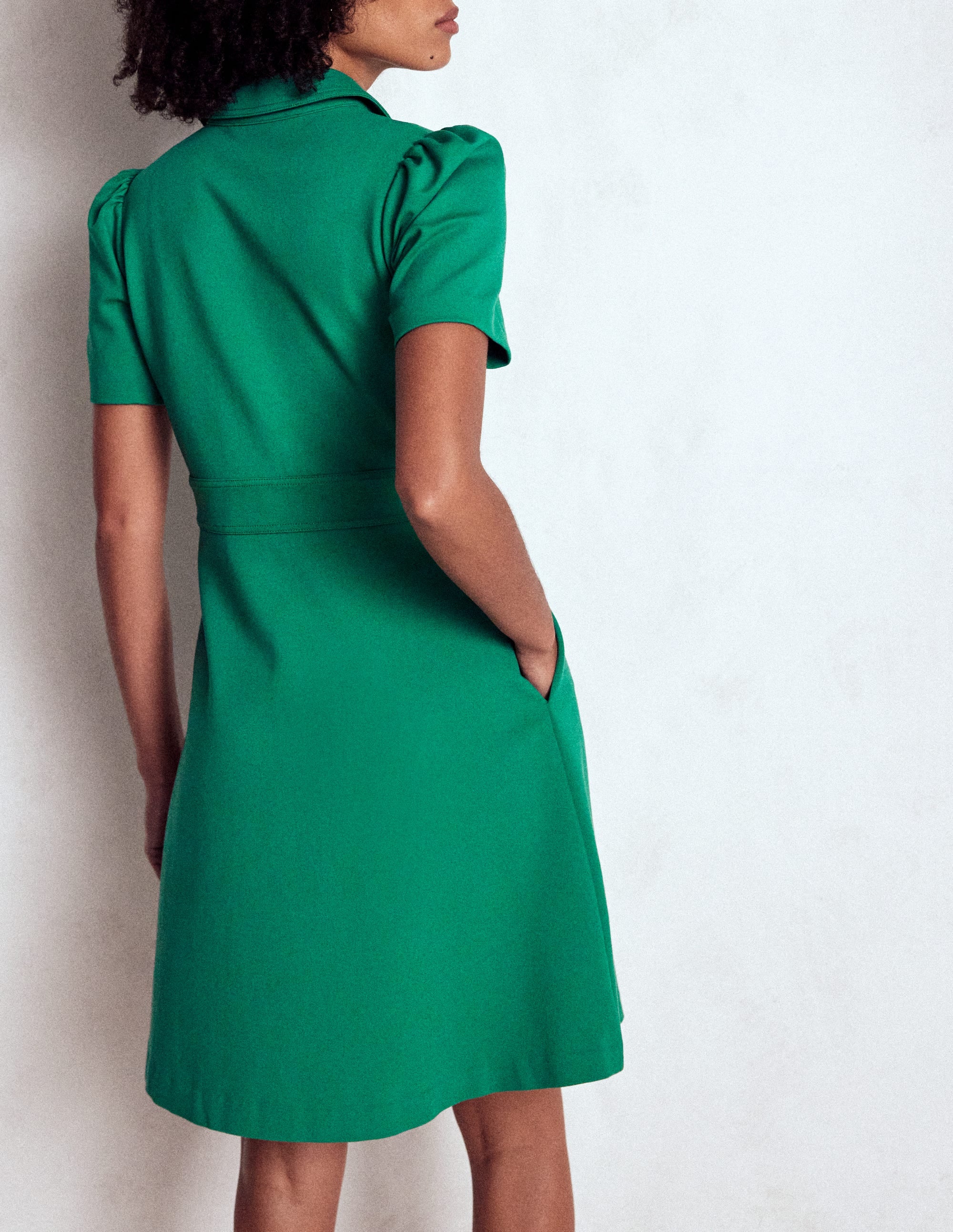 Nicolette Ponte-Hemdblusenkleid-Bär Gras - Image 3