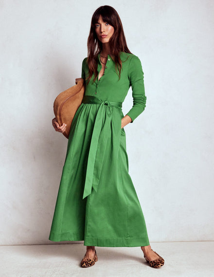 Kleid aus Rippstrick-Mix mit Knopfleiste-Fairway