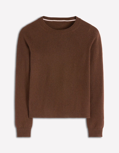 Eva Kaschmirpullover mit Rundhalsausschnitt-Mokka-5