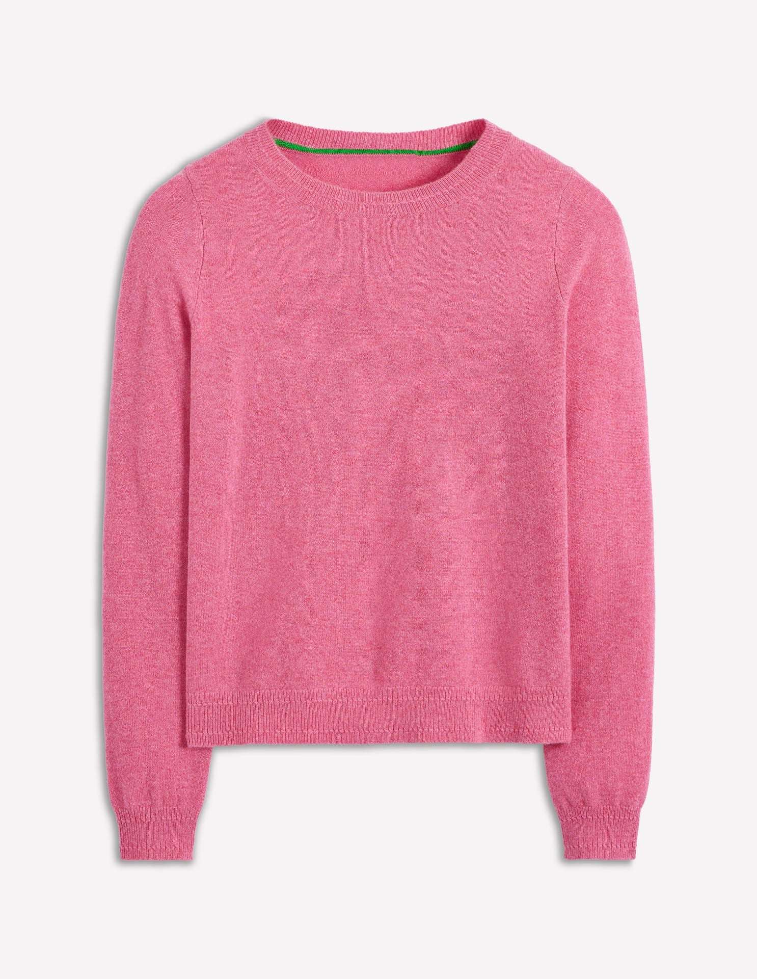 Eva Kaschmirpullover mit Rundhalsausschnitt-Rosenrosa Melange-5