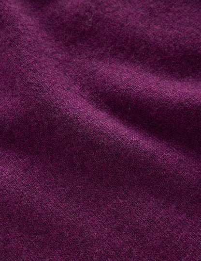 Eva Kaschmirpullover mit Rundhalsausschnitt-Pflaume Melange-7