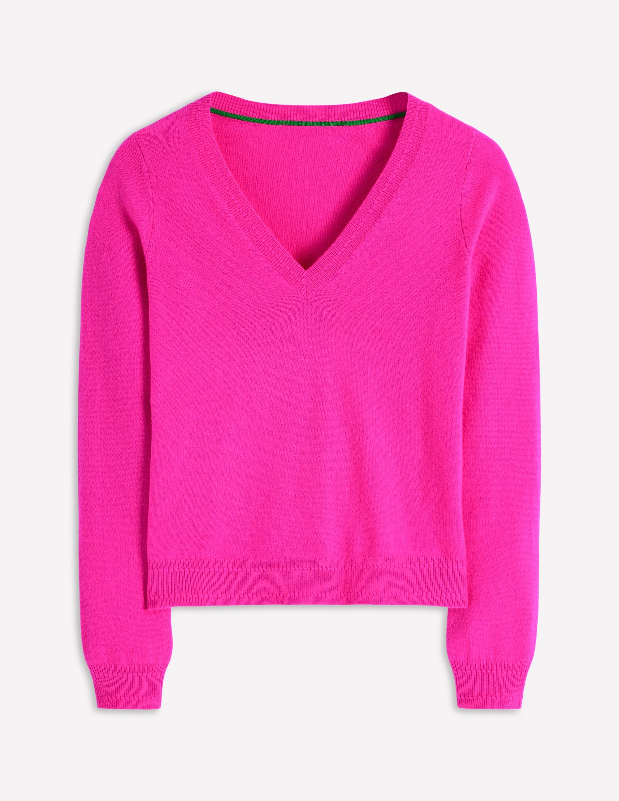 Eva Kaschmirpullover mit V-Ausschnitt-Farbenfrohes Stiefmütterchen - Image 6