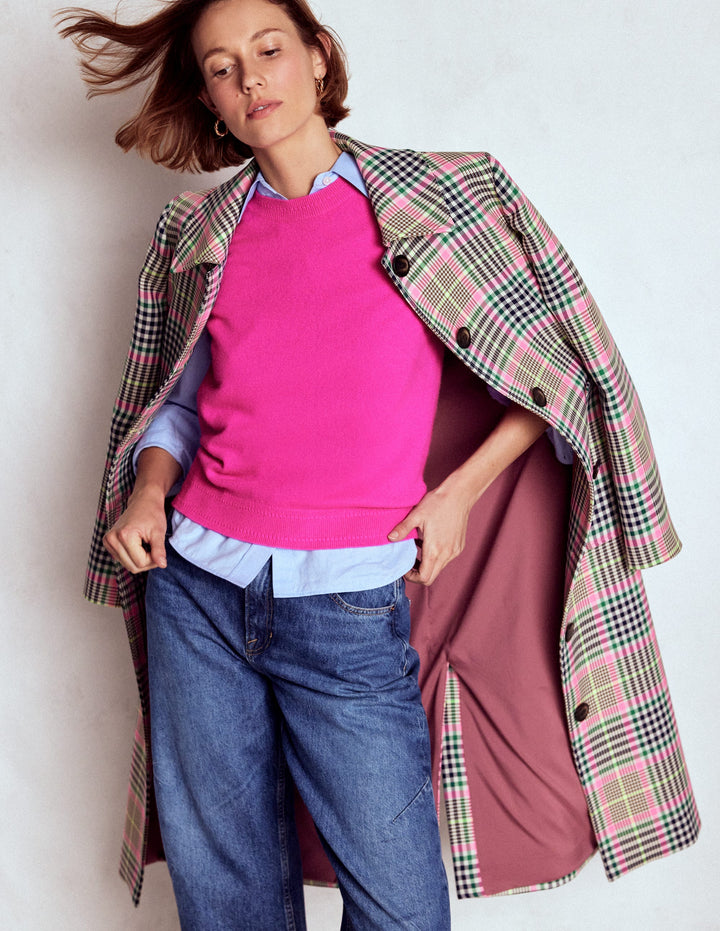 Eva Kaschmir-Pullunder-Farbenfrohes Stiefmütterchen