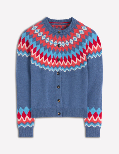 Edie Fair-Isle-Strickjacke-Blau Fair Isle-6
