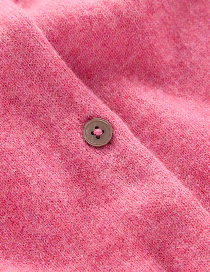 Eva Kaschmir-Strickjacke mit Rundhalsausschnitt-Rosenrosa Melange-5