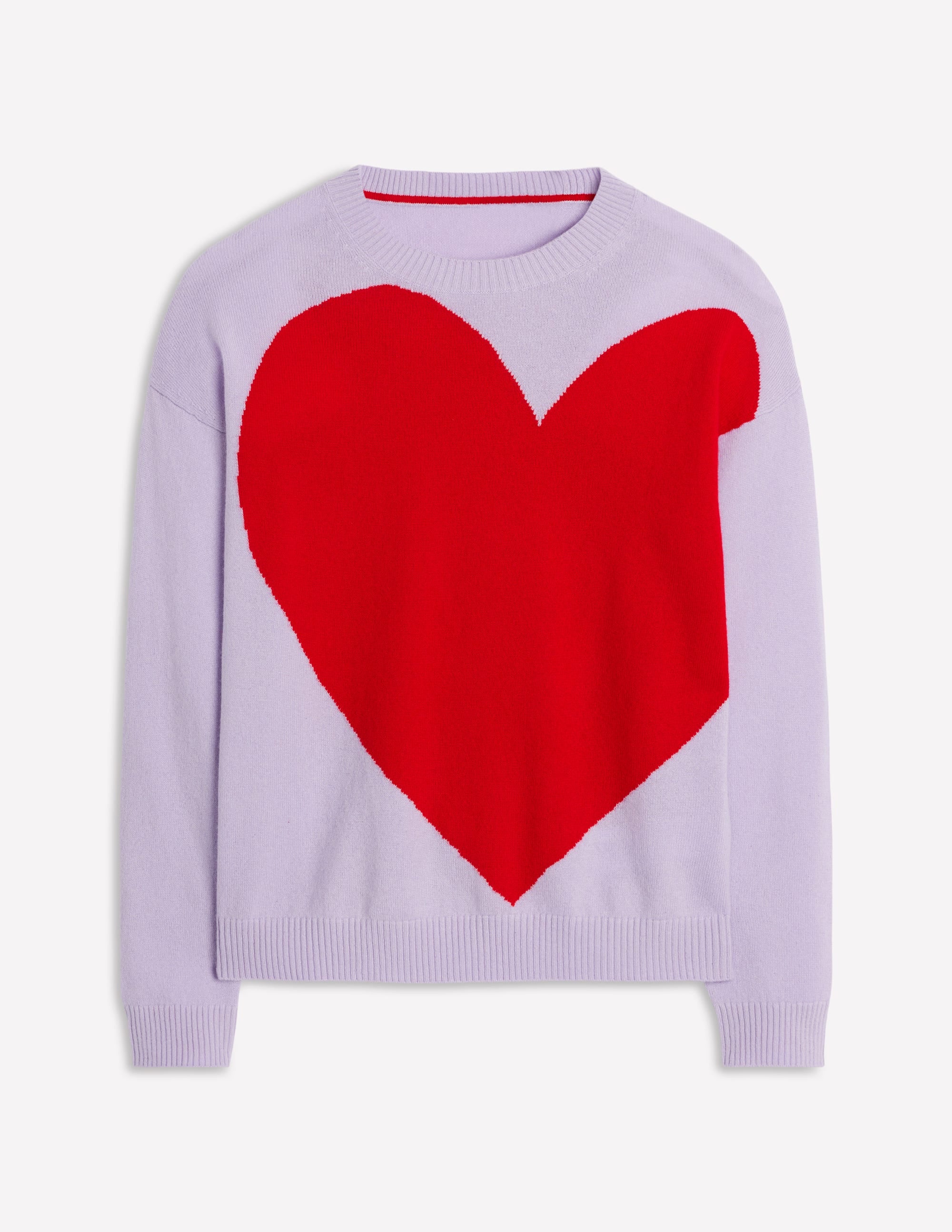 Pull Lydia en cachemire-Cœur violet - Image 5