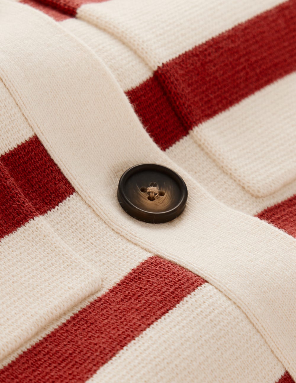 Astrid Knitted Shirt-Warm Ivory, Terracotta - Image 7