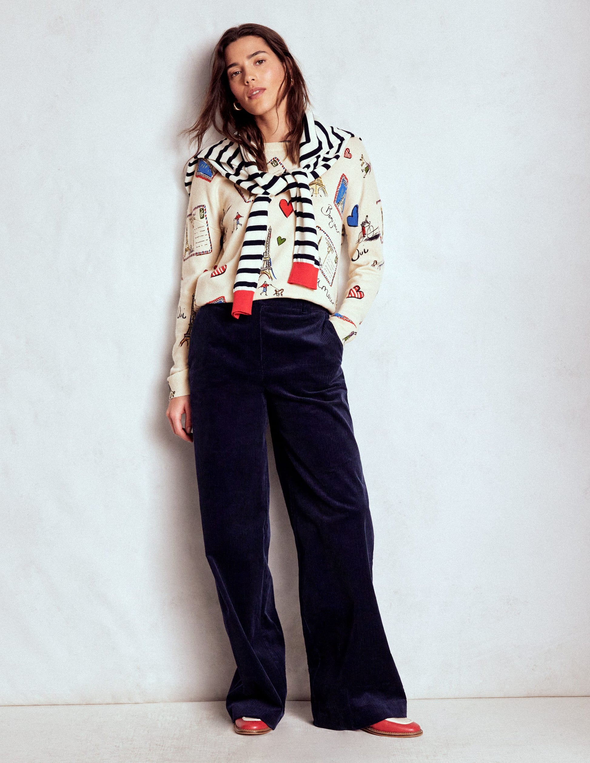 Natasha Novelty Jumper-Ivory, Postcard from Paris-4