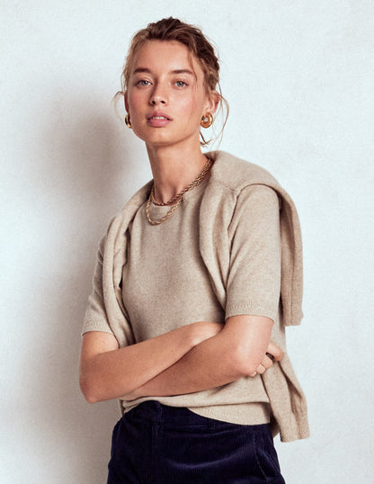 Eva Kaschmir-T-Shirt-Graubraun Meliert-1