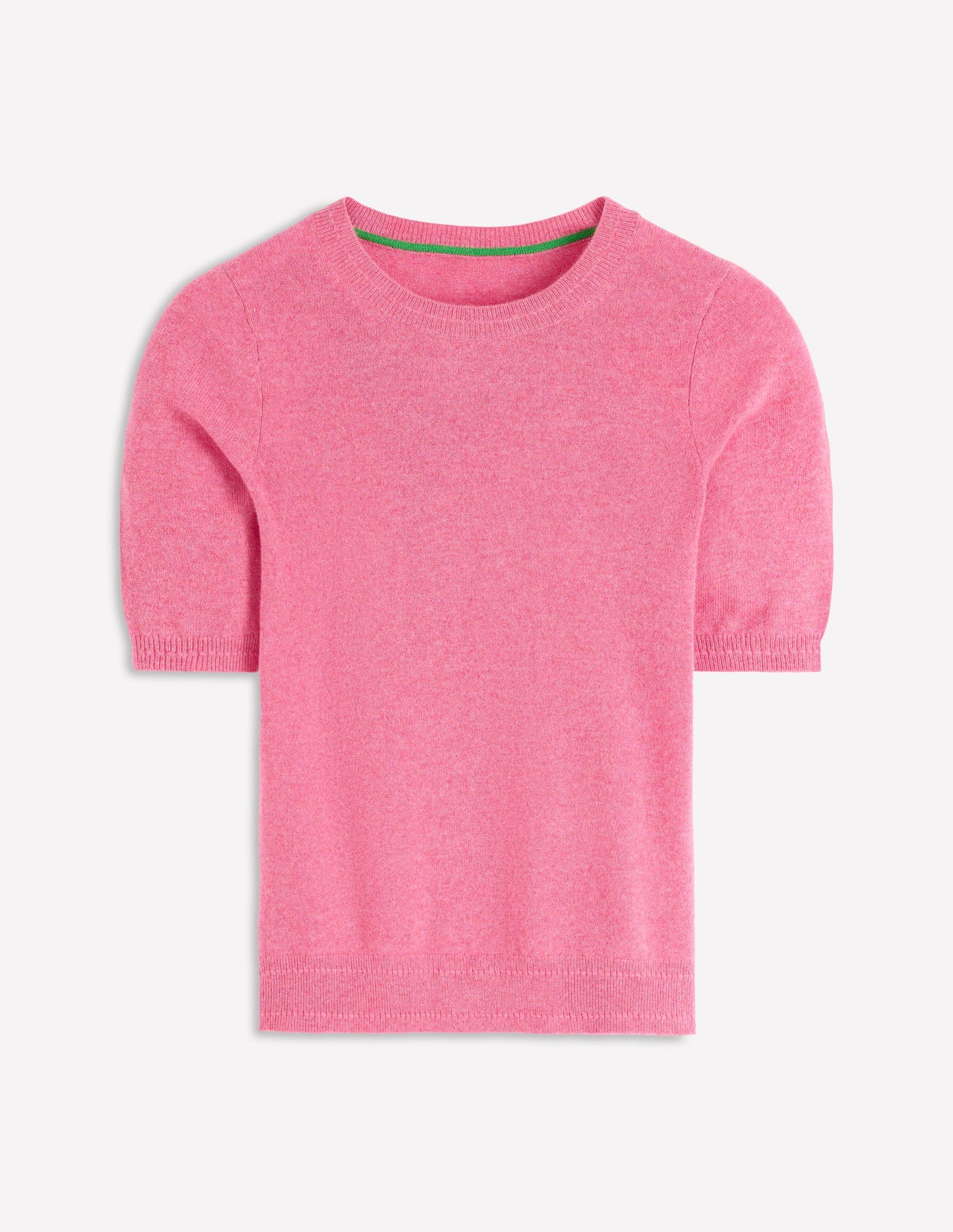 Eva Kaschmir-T-Shirt-Rosenrosa Melange