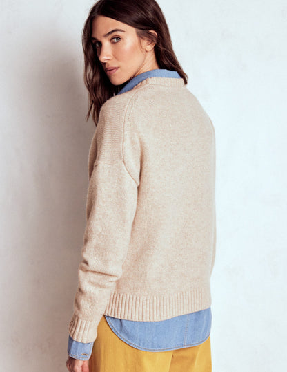 Pull Natalie brodé-Avoine chiné, teckel-3