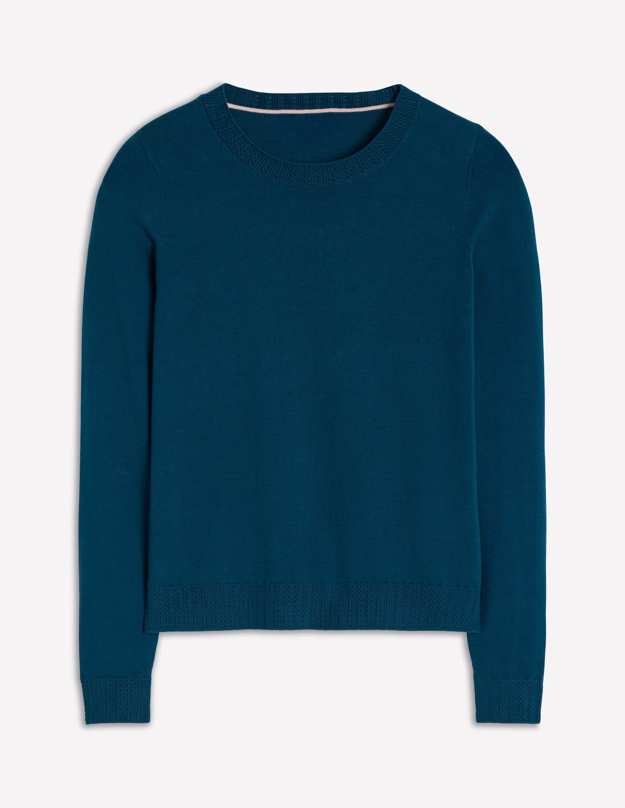 Emilia Baumwollpullover mit Rundhalsausschnitt-Hafenblau - Image 5