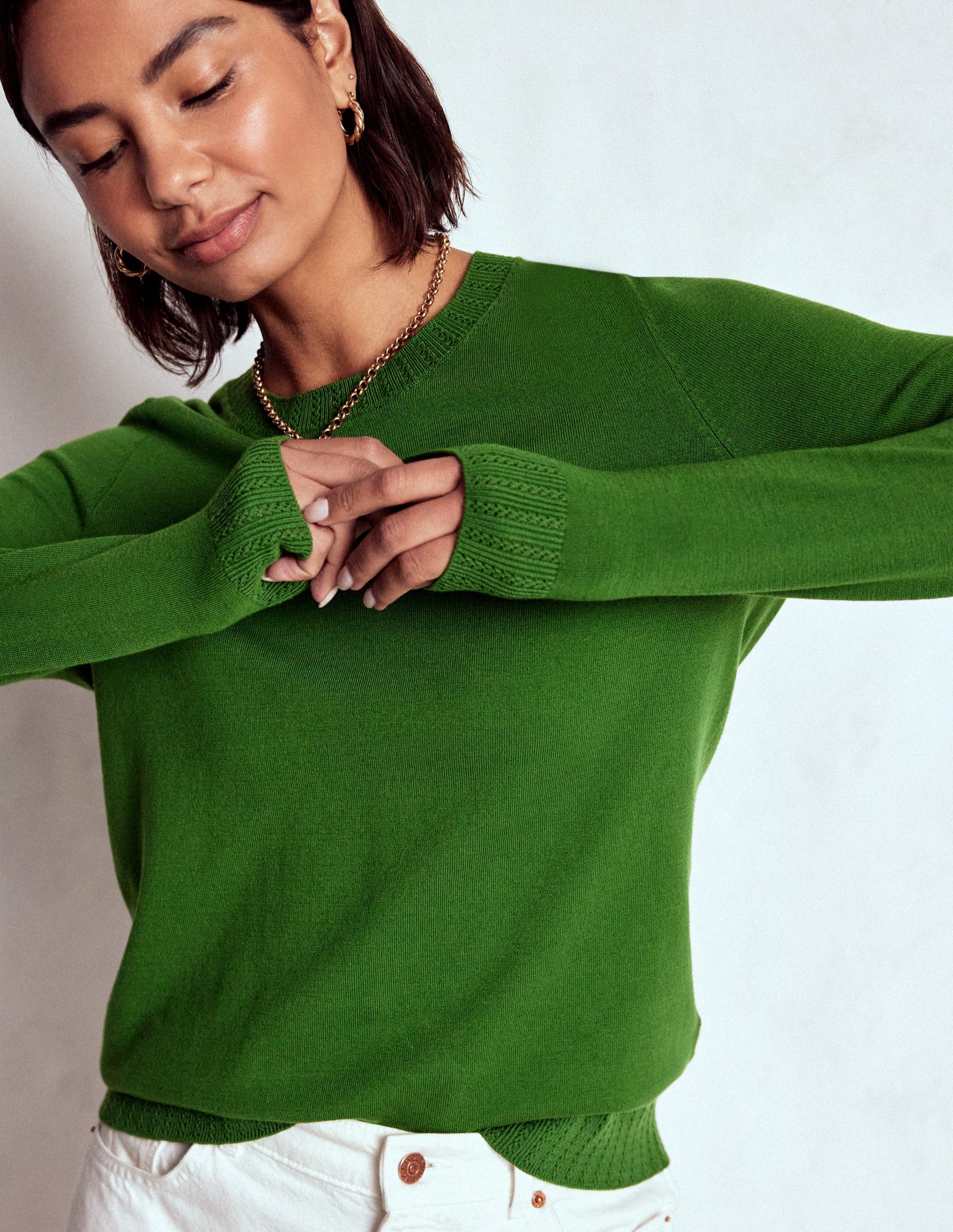 Emilia Baumwollpullover mit Rundhalsausschnitt-Promenadengrün-2