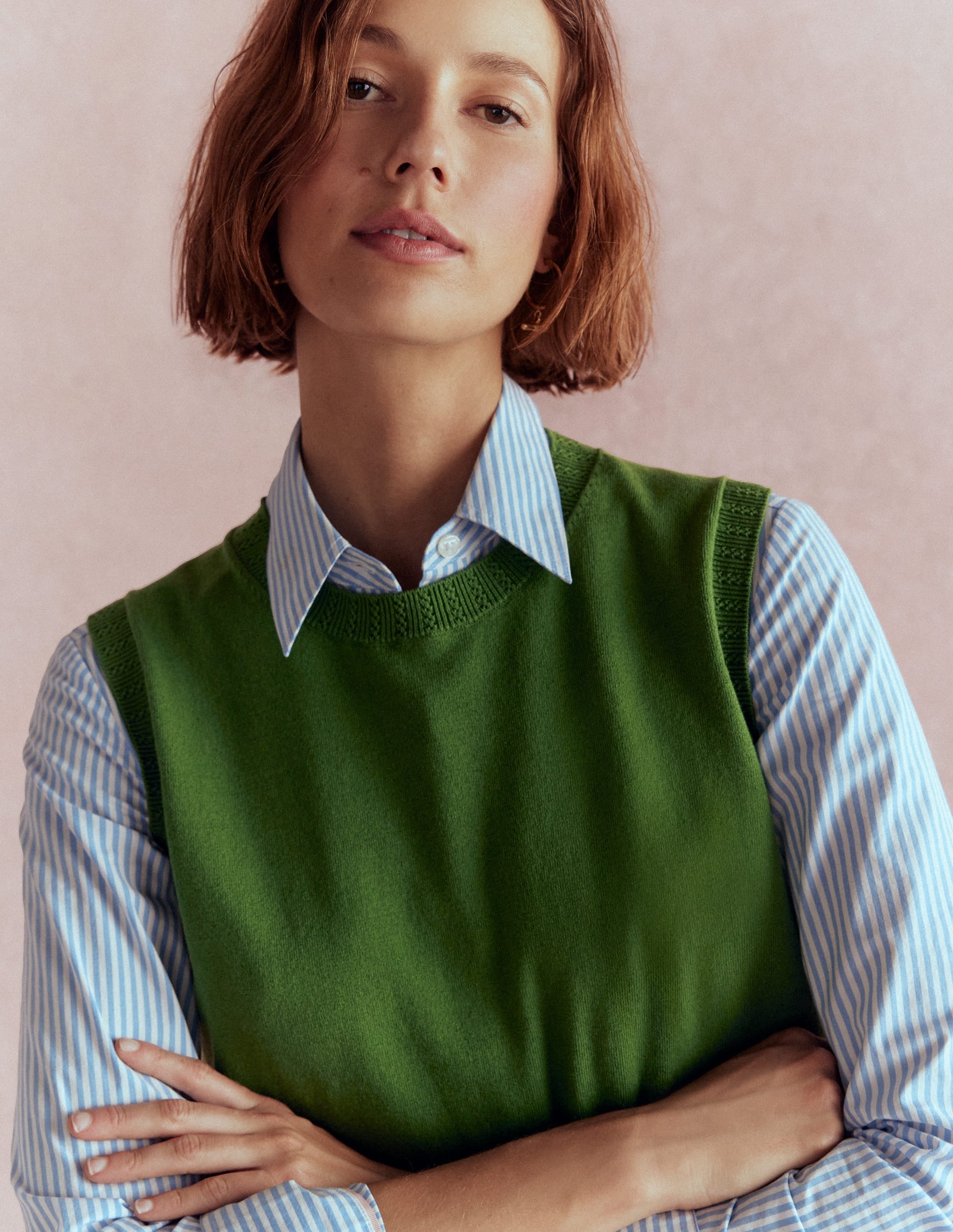 Emilia Cotton Crew Neck Tank-Promenade Green - Image 6