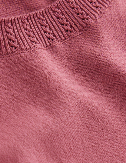 Emilia Pullunder aus Baumwolle mit Rundhalsausschnitt-Rosa Heide-7