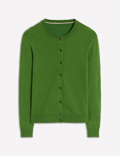 Emilia Baumwollstrickjacke mit Rundhalsausschnitt-Promenadengrün-5