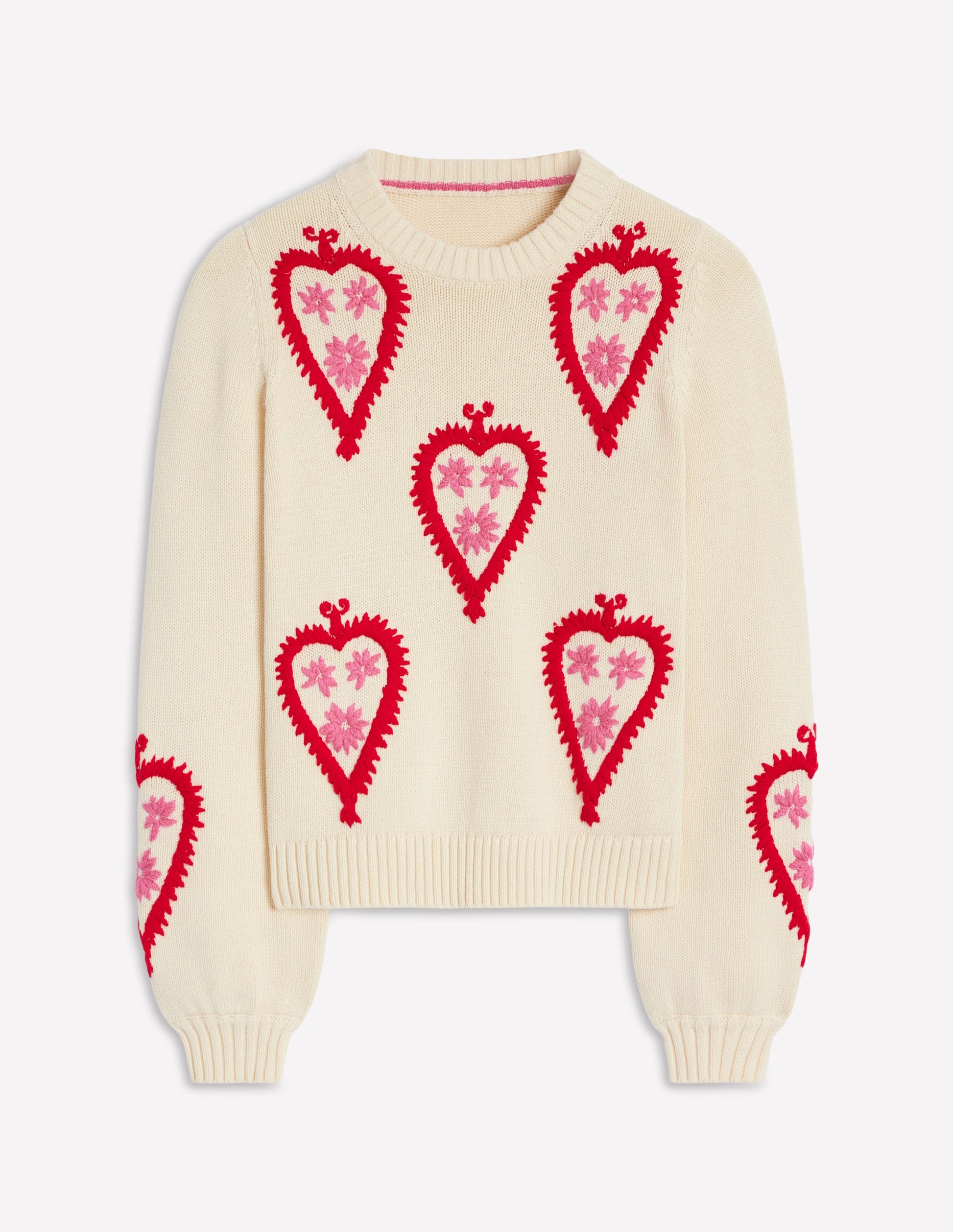 Pullover mit Grafikstickerei-Warmes Naturweiß, Herzen-5