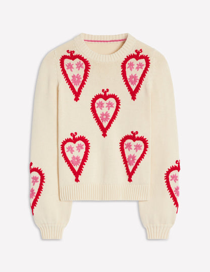 Pullover mit Grafikstickerei-Warmes Naturweiß, Herzen-5