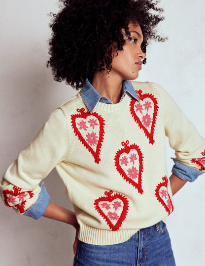 Pullover mit Grafikstickerei-Warmes Naturweiß, Herzen-4