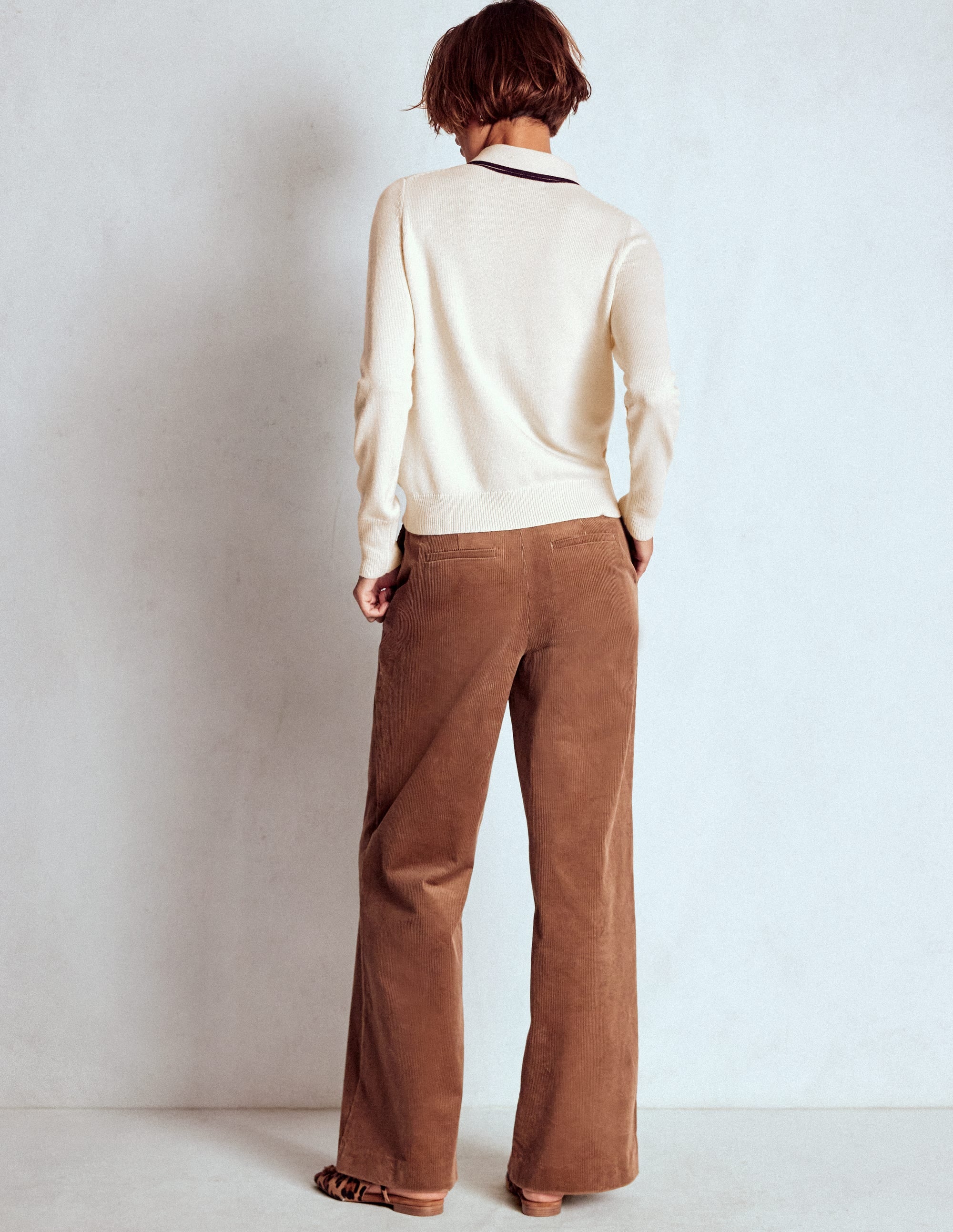 Strickpullover mit Schleife-Warmes Naturweiß - Image 3