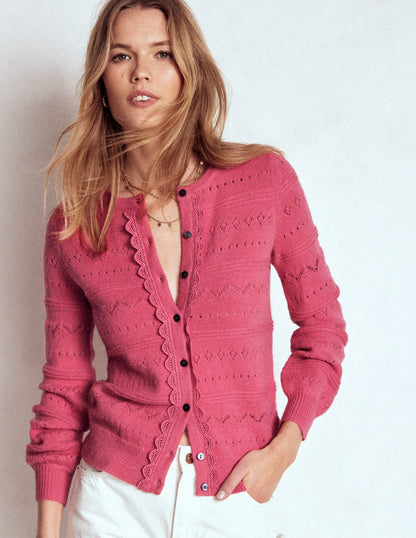 Leticia Strickjacke mit Spitzenbesatz-Animals/Stripe-5