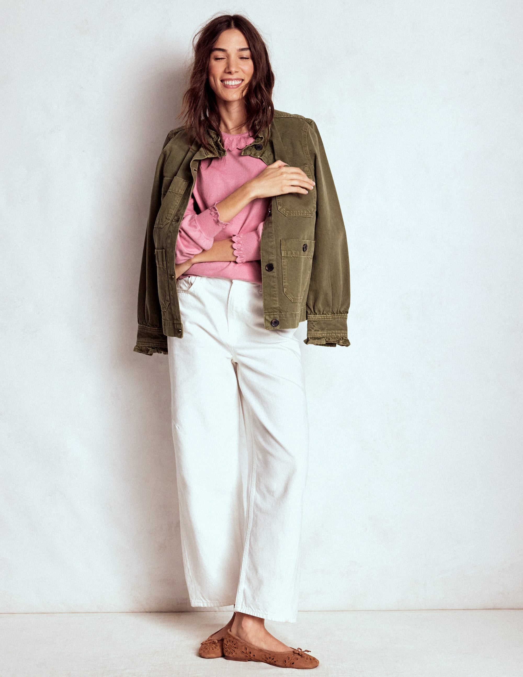 Melina Baumwollpullover mit Rüschen-Kirschblütenrosa - Image 4