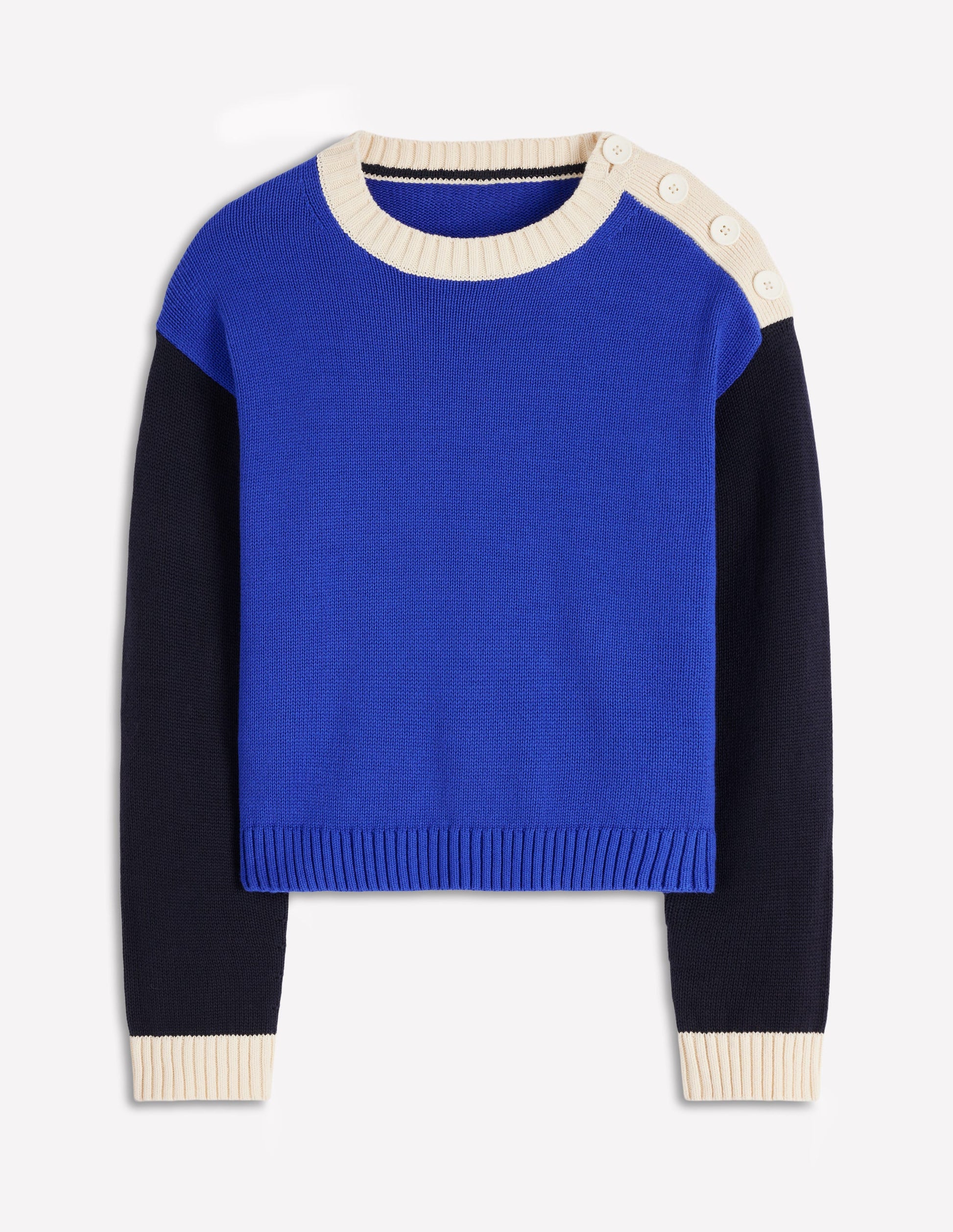 Pull Jemma en coton épais-Bleu vif-7
