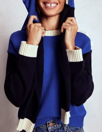 Pull Jemma en coton épais-Bleu vif-2
