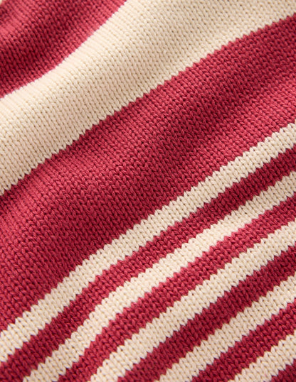 Pull Jemma en coton épais-Ivoire chaud/terracotta-7