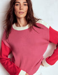 Jemma Chunky Cotton Jumper-Rose Pink