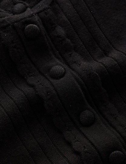 Angela Baumwollpullover mit Muschelsaum-Schwarz-7