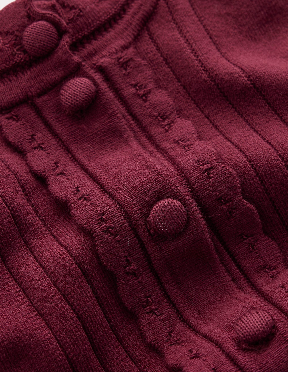 Angela Baumwollstrickjacke mit Muschelsaum-Dunkelviolett - Image 6
