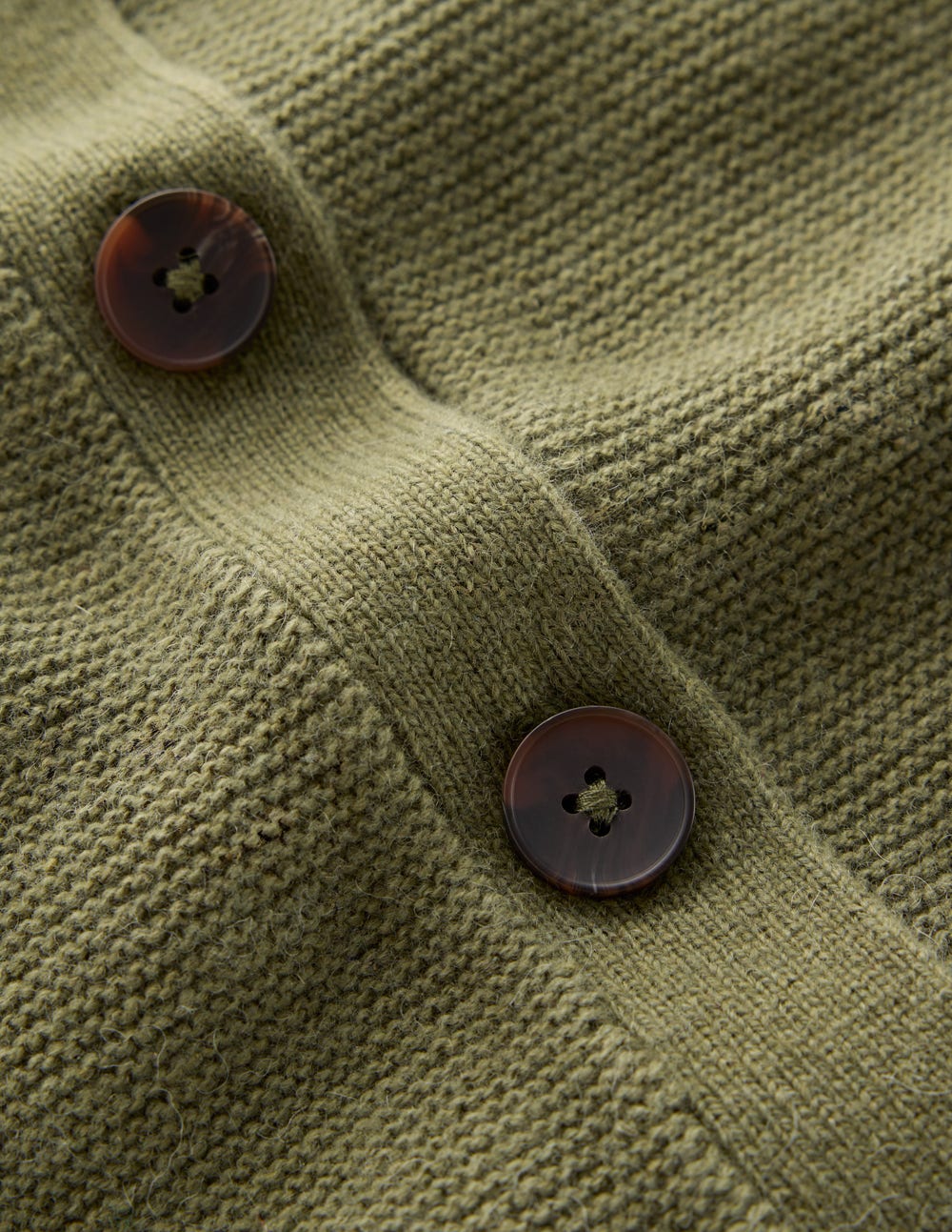 Wollweste mit Rüschendetail-Waldgrün Melange-6