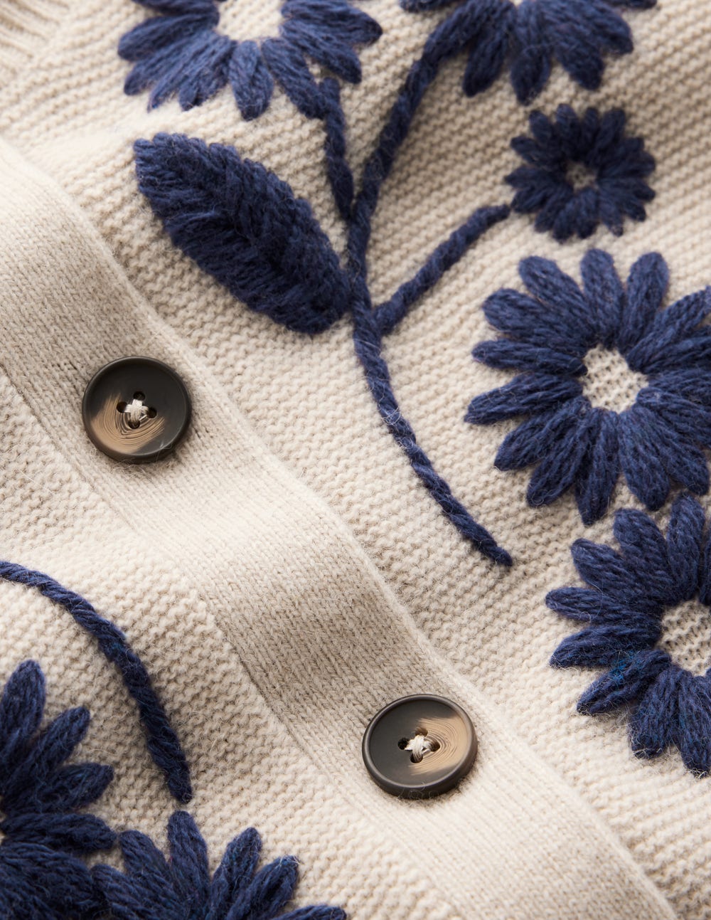 Wollweste mit Rüschendetail-Beige Meliert - Image 6