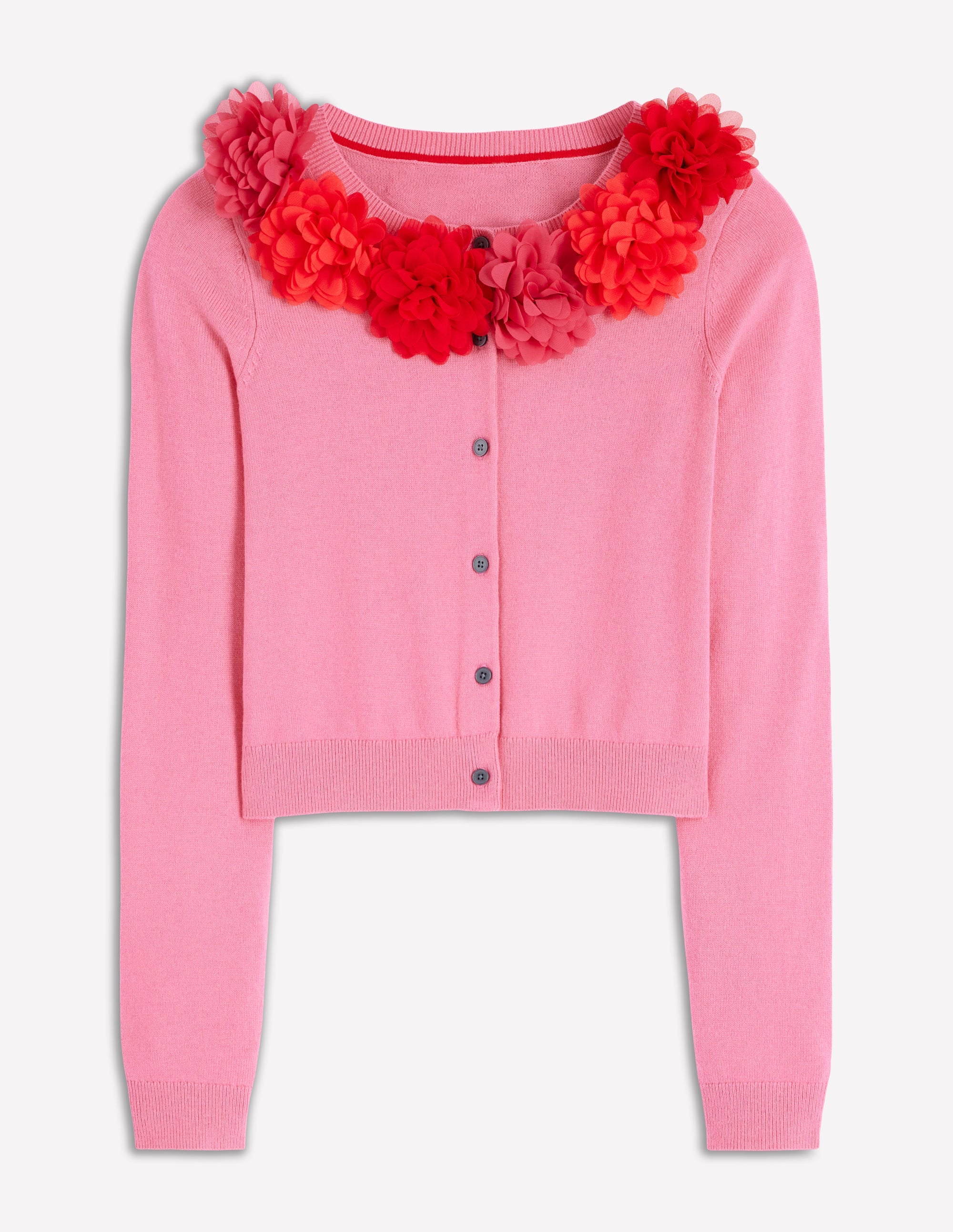 Cardigan court-Ruban rose - Image 7