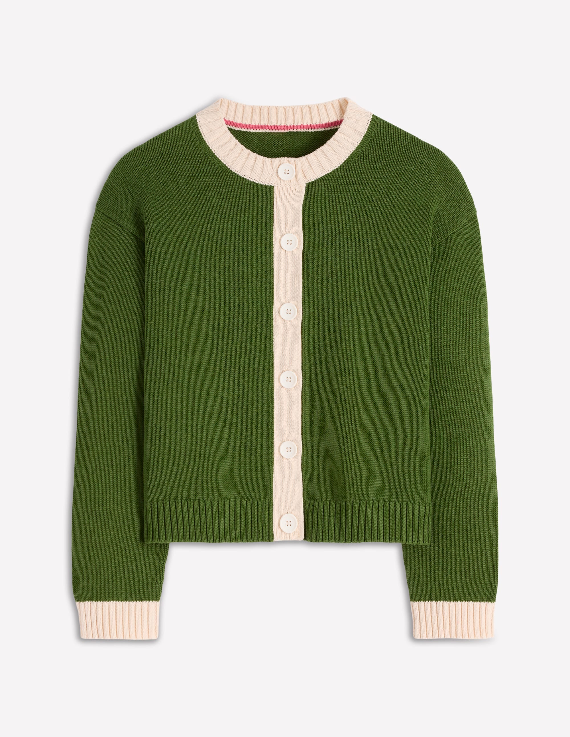 Jemma Breite Baumwollstrickjacke-Promenadengrün - Image 6