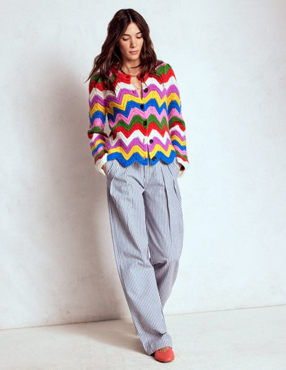 Chunky Chevron Knitted Jacket-Multi, Zig Zag-6