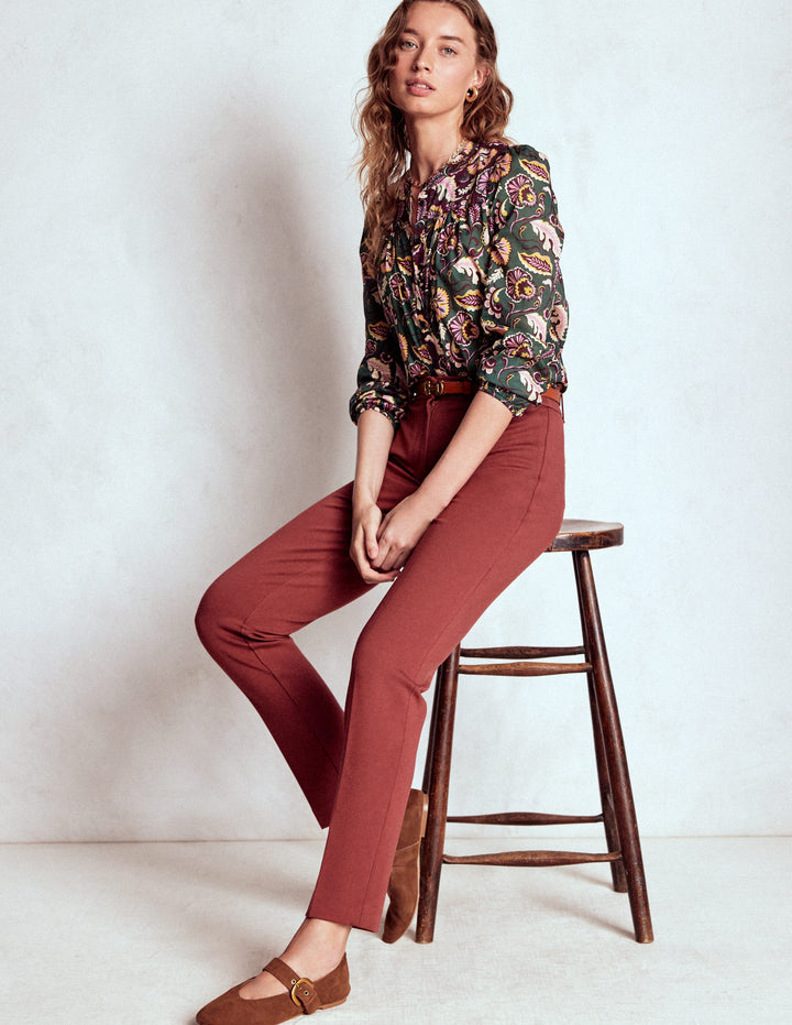 Pantalon Highgate en point de Rome-Châtaigne