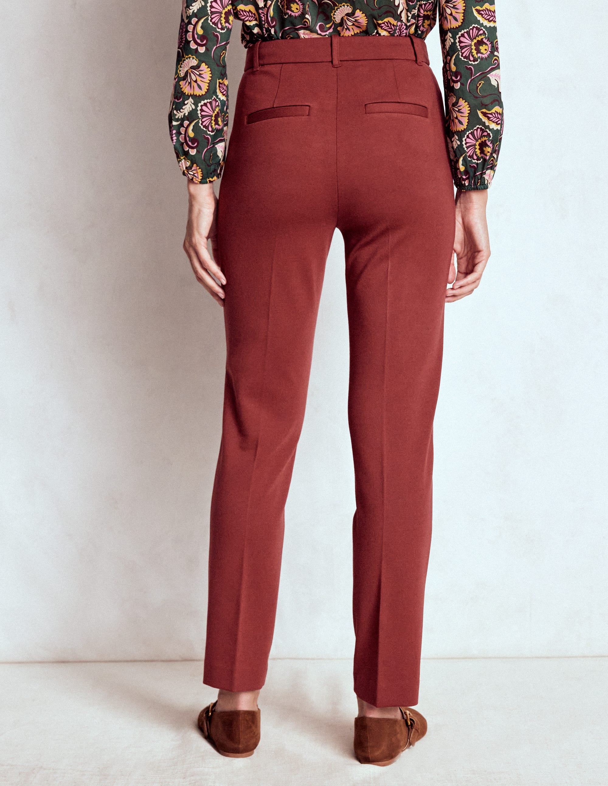 Highgate Ponte Trousers-Chestnut - Image 3