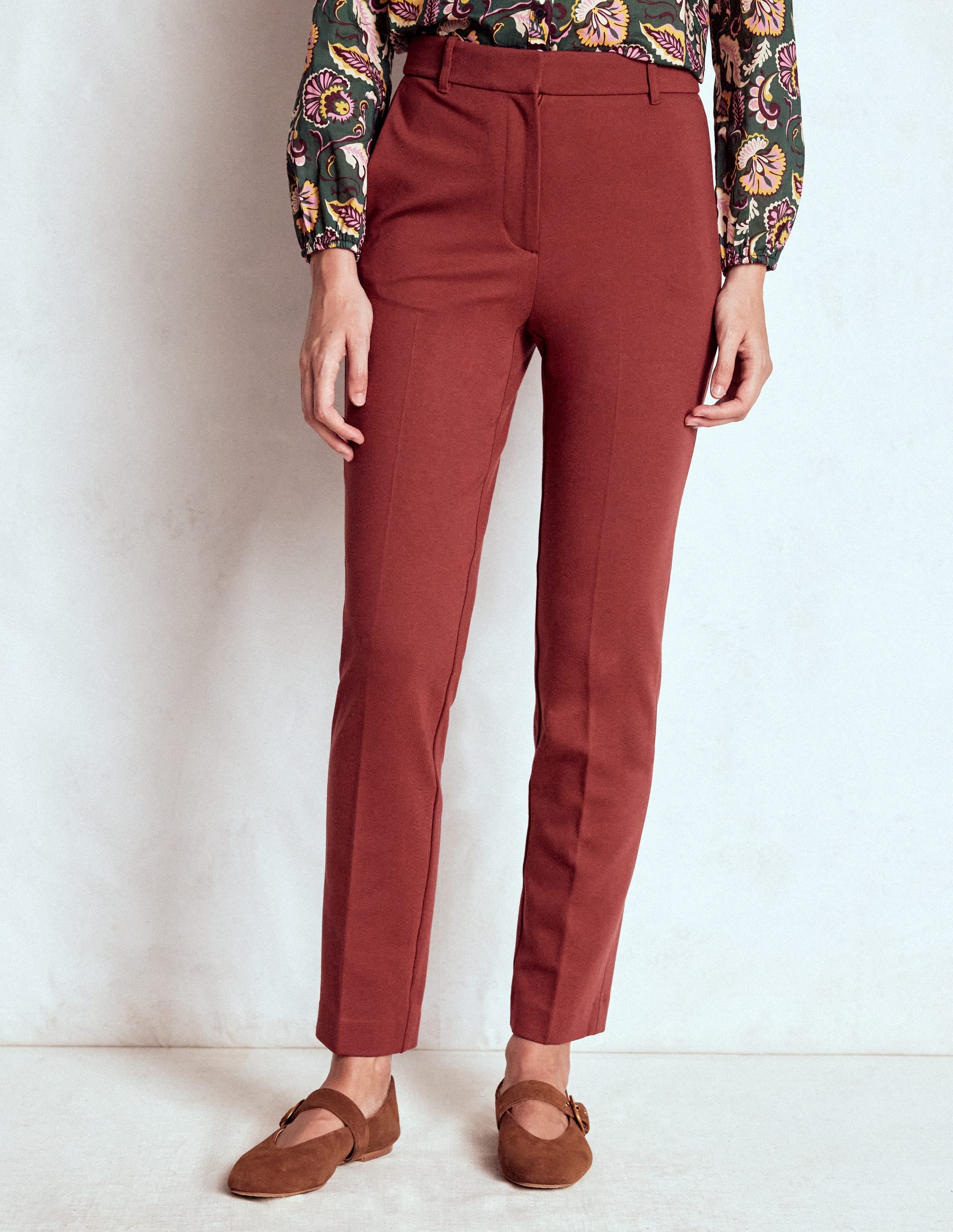 Highgate Ponte Trousers-Chestnut - Image 4