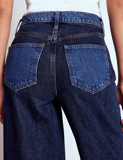 Hoch geschnittene Jeans mit weitem Bein-Mustermix-9