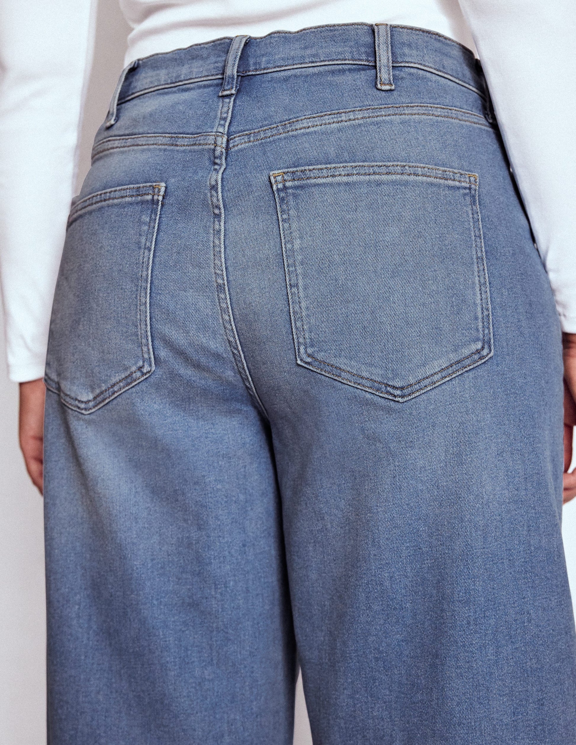 Jean large taille haute-Blanc/Cerf-13