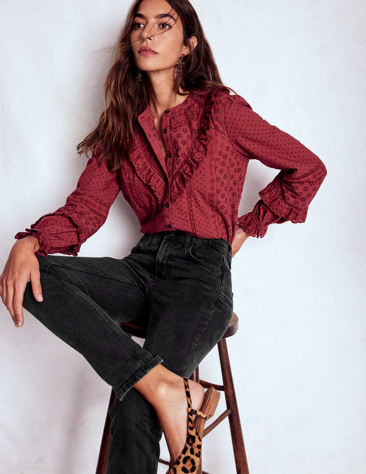 Girlfriend-Jeans-Beatnik Red