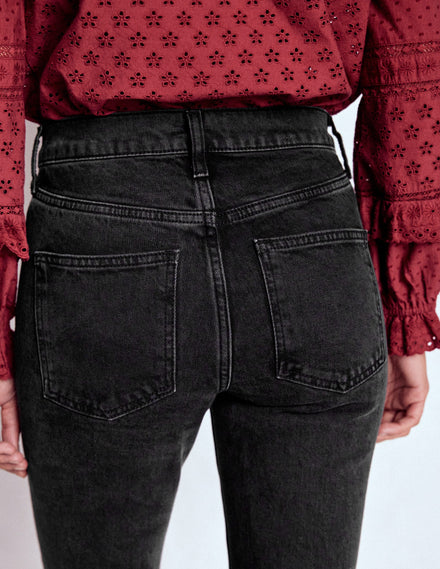 Girlfriend Jeans-Washed Black