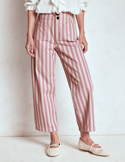 Primrose Hose mit aufgesetzten Taschen-Flieder Tram-Streifen-5