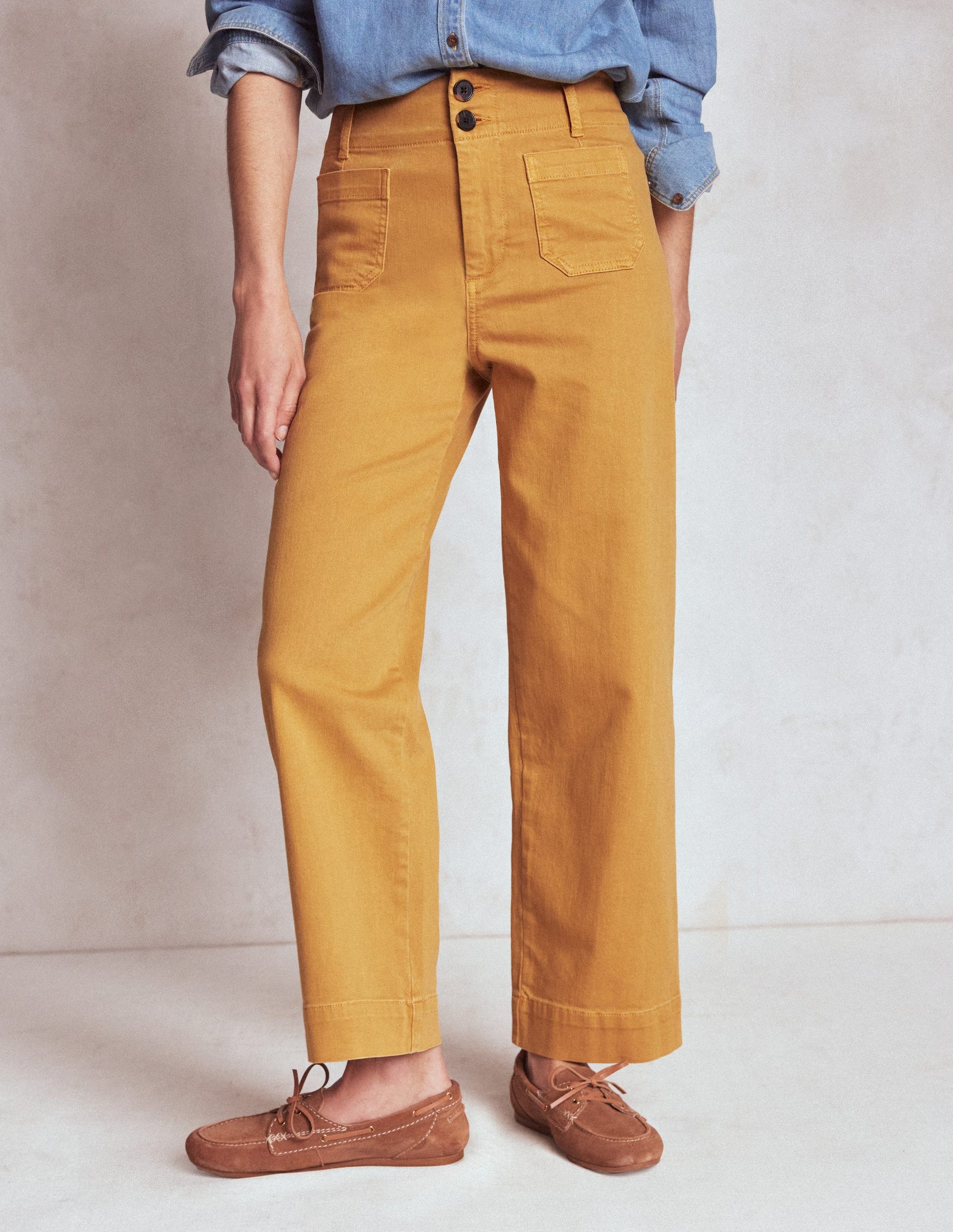 Primrose Hose mit aufgesetzten Taschen-Goldenes Roggenfeld-4
