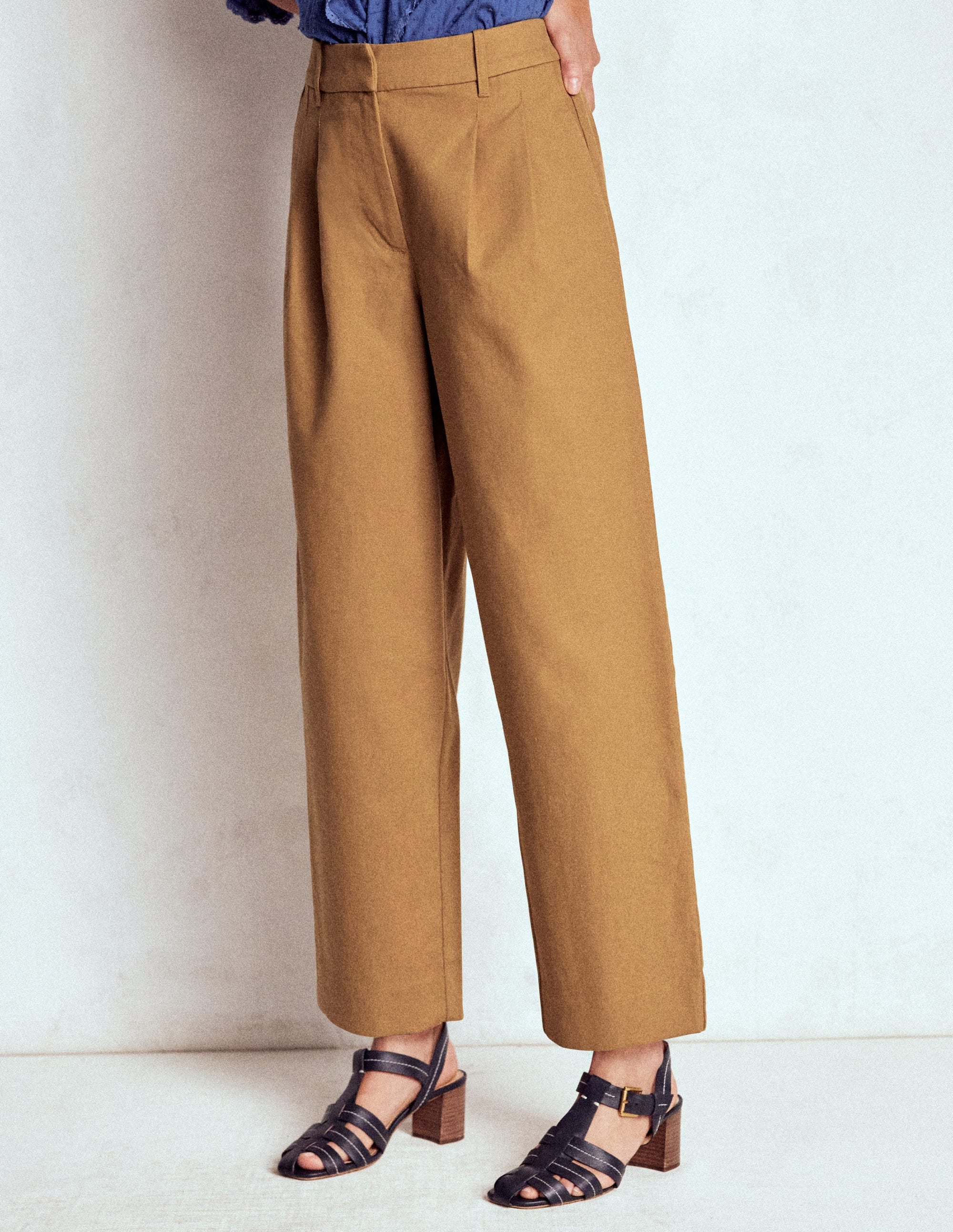 Bloomsbury Cotton Trousers-Camel - Image 4
