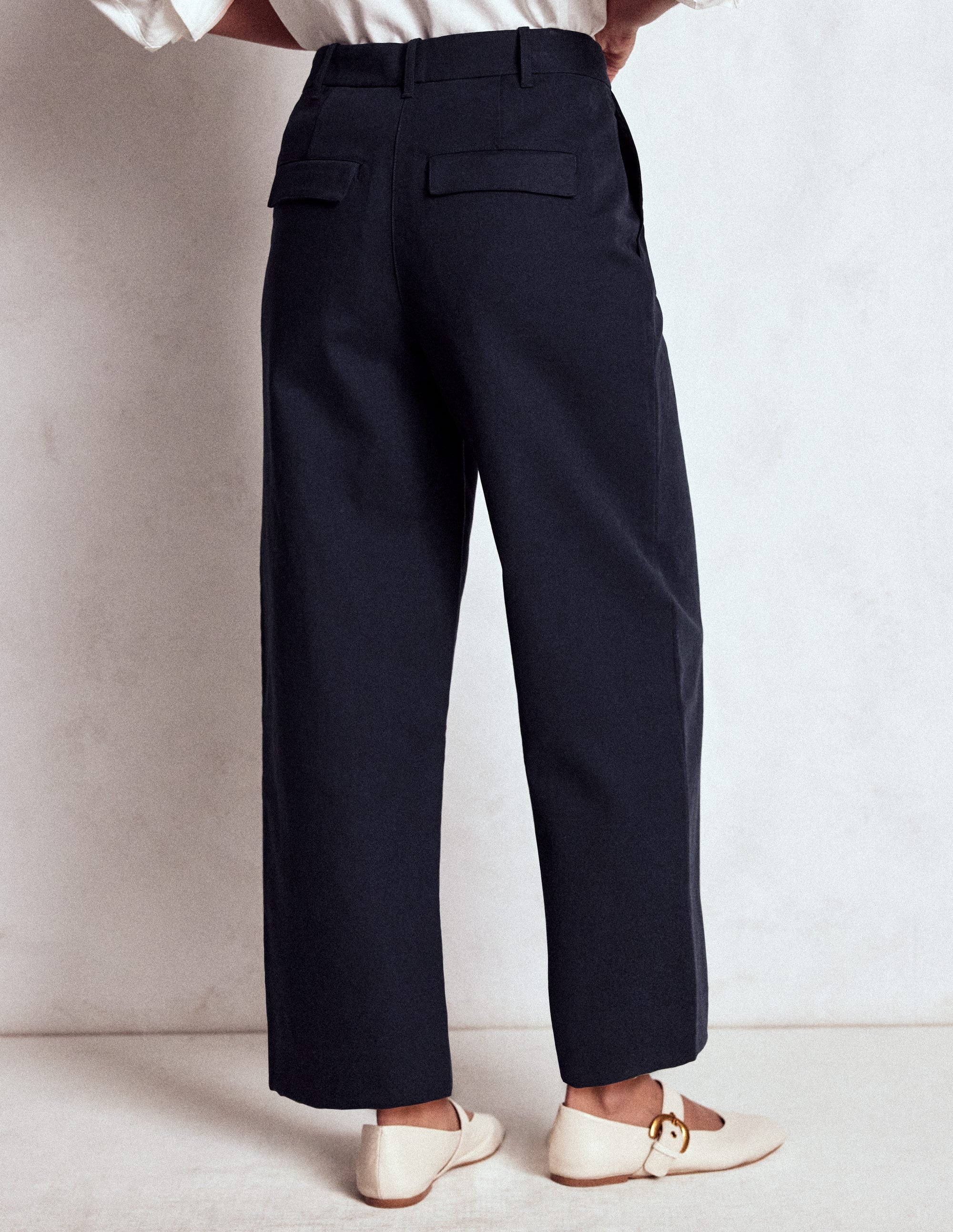 Pantalon Bloomsbury en coton-Bleu marine - Image 3